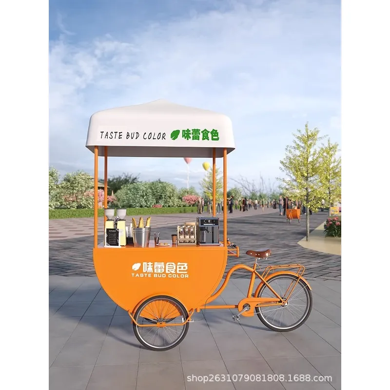Food Truck With Snacks - Mobiele buiten foodtruck voor koffie, melkthee,