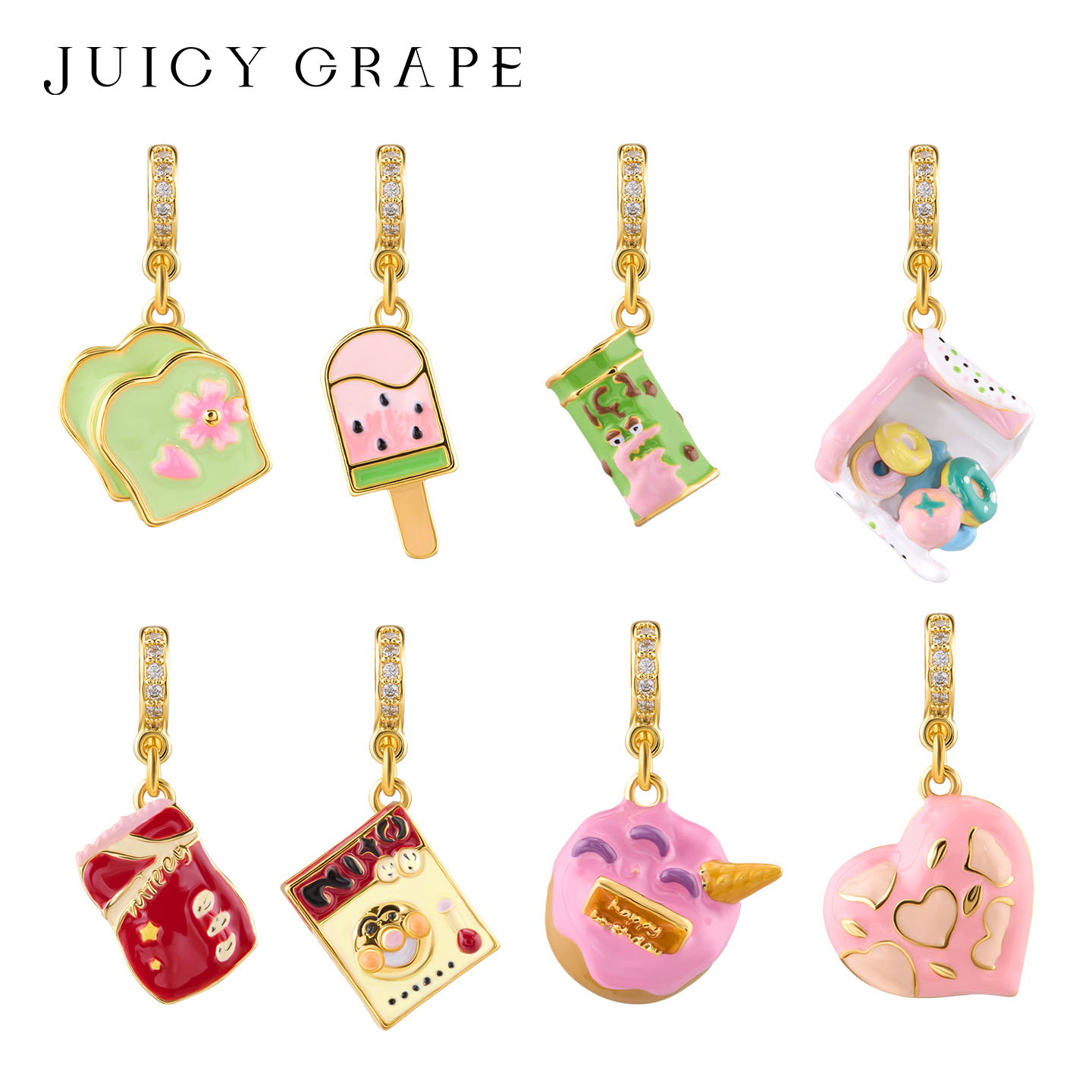 Food Sweet Snacks - Zoete lekkernijen 3D emaille snoephangers ijsjes