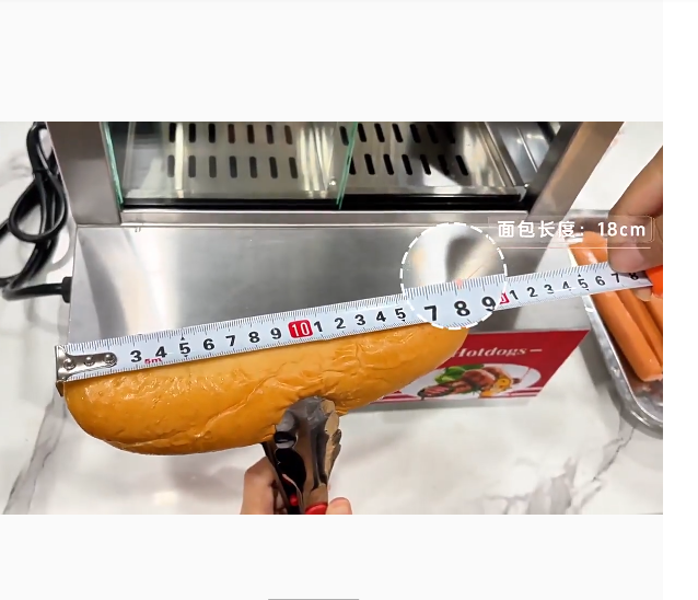 Food Processor Snacks - Commerciële automatische hotdogbroodjeswarmer, efficiënte voedselverwerker voor