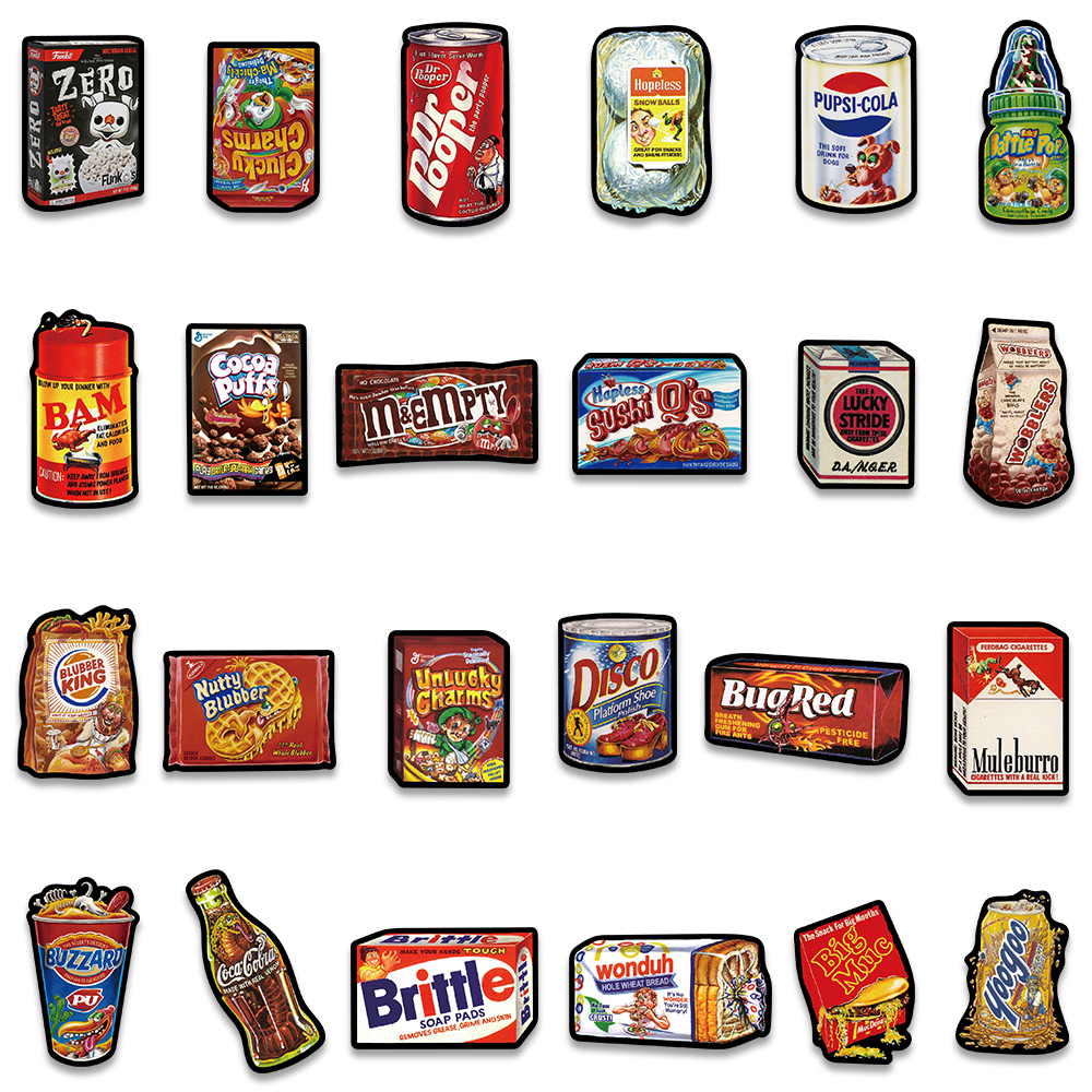 48 Stuks Cartoon Amerikaanse S - American Food Y Snacks recensie en prijs